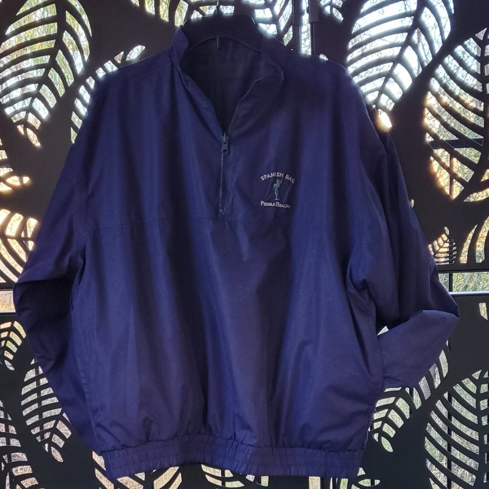 Pebble Beach Reversable Pullover Windbreaker Jack… - image 6